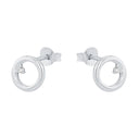 AMOR Ohrring (Ohrstecker) Damen, 925 Silber rhodiniert, Zirkonia weiß, Ansicht 4