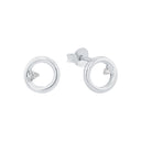 AMOR Ohrring (Ohrstecker) Damen, 925 Silber rhodiniert, Zirkonia weiß, Hauptbild