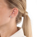 AMOR Ohrring (Ohrstecker) Damen, 925 Silber rhodiniert, Zirkonia weiß, Ansicht 2