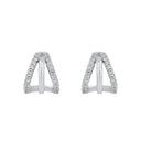 AMOR Ohrring (Ohrstecker) Damen, 925 Silber rhodiniert, Zirkonia weiß, Ansicht 3