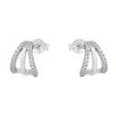 AMOR Ohrring (Ohrstecker) Damen, 925 Silber rhodiniert, Zirkonia weiß, Ansicht 4