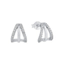 AMOR Ohrring (Ohrstecker) Damen, 925 Silber rhodiniert, Zirkonia weiß, Hauptbild