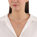 AMOR Halskette Damen, 925 Silber rhodiniert, Motiv Stern, Zirkonia weiß, Ansicht 2