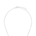AMOR Halskette Damen, 925 Silber rhodiniert, Motiv Stern, Zirkonia weiß, Verschluss