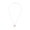 AMOR Halskette Damen, 925 Silber silber / rosévergoldet (bicolor), Motiv Herz, Zirkonia weiß, Ansicht 3
