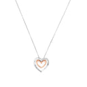 AMOR Halskette Damen, 925 Silber silber / rosévergoldet (bicolor), Motiv Herz, Zirkonia weiß, Hauptbild