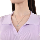 AMOR Halskette Damen, 925 Silber silber / rosévergoldet (bicolor), Zirkonia weiß, Ansicht 2