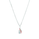 AMOR Halskette Damen, 925 Silber silber / rosévergoldet (bicolor), Zirkonia weiß, Hauptbild