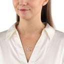 AMOR Halskette Damen, 925 Silber silber / rosévergoldet (bicolor), Zirkonia weiß, Ansicht 2