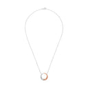 AMOR Halskette Damen, 925 Silber silber / rosévergoldet (bicolor), Zirkonia weiß, Ansicht 3