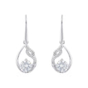 AMOR Ohrring (Ohrhänger) Damen, 925 Silber rhodiniert, Zirkonia weiß, Ansicht 3