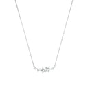 AMOR Halskette Damen, 925 Silber rhodiniert, Motiv Blume, Zirkonia weiß, Hauptbild