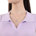 AMOR Halskette Damen, 925 Silber silber / rosévergoldet (bicolor), Motiv Herz, Zirkonia weiß, Ansicht 2