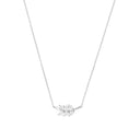 AMOR Halskette Damen, 925 Silber rhodiniert, Motiv Blatt, Zirkonia weiß, Hauptbild