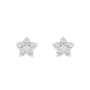 AMOR Ohrring (Ohrstecker) Damen, 925 Silber rhodiniert, Motiv Blume, Zirkonia weiß, Ansicht 3