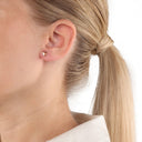 AMOR Ohrring (Ohrstecker) Damen, 925 Silber rosé vergoldet, Motiv Herz, Ansicht 2