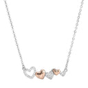 AMOR women's necklace, two-tone 925 sterling silver (silver and rose gold-plated), main image