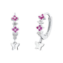 PRINZESSIN LILLIFEE girls' hoop earrings, rhodium-plated 925 sterling silver, main image