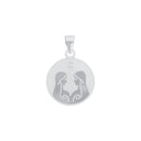 AMOR Anhänger (Halskette) Unisex, 925 Silber rhodiniert, Motiv Zwillinge, Hauptbild