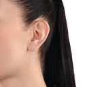 AMOR Ohrring (Ohrstecker) Damen, 375 Gold, Motiv Blume, Ansicht 2