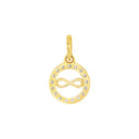 AMOR Anhänger (Halskette) Damen, 375 Gold, Motiv Infinity, Zirkonia weiß, Rückseite