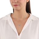 AMOR women's necklace, rhodium-plated 925 sterling silver, view 2