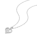 AMOR women's necklace, rhodium-plated 925 sterling silver, view 4