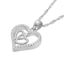 AMOR women's necklace, rhodium-plated 925 sterling silver, view 5