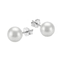 AMOR women's stud earrings, rhodium-plated 925 sterling silver, view 3