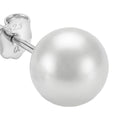 AMOR women's stud earrings, rhodium-plated 925 sterling silver, view 4