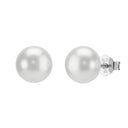 AMOR women's stud earrings, rhodium-plated 925 sterling silver, main image