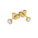 AMOR women's stud earrings, 375 gold, view 3