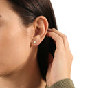 AMOR women's stud earrings, 375 gold, view 2