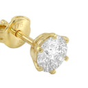 AMOR women's stud earrings, 375 gold, view 4