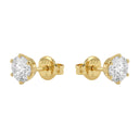 AMOR women's stud earrings, 375 gold, view 5