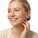 AMOR women's stud earrings, 375 gold, worn by model