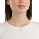 AMOR Halskette Damen, 925 Silber rhodiniert, Zirkonia weiß, Ansicht 2