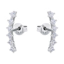 AMOR Ohrring (Ohrstecker) Damen, 925 Silber rhodiniert, Zirkonia weiß, Ansicht 4