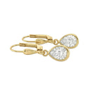 AMOR women's drop earrings, 375 gold, view 4