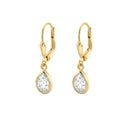 AMOR women's drop earrings, 375 gold, view 5