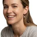 AMOR women's drop earrings, 375 gold, worn by model