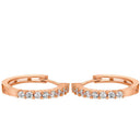AMOR Ohrring (Creolen) Damen, 925 Silber rosé vergoldet, Zirkonia weiß, Ansicht 4