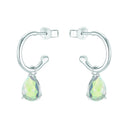 AMOR Ohrring (Creolen) Damen, 925 Silber rhodiniert, Zirkonia mehrfarbig, Ansicht 4