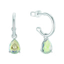 AMOR Ohrring (Creolen) Damen, 925 Silber rhodiniert, Zirkonia mehrfarbig, Hauptbild