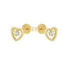 AMOR Ohrring (Ohrstecker) Damen, 375 Gold, Motiv Herz, Ansicht 4