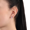 AMOR Ohrring (Ohrstecker) Damen, 925 Silber rhodiniert, Zirkonia weiß, Ansicht 2
