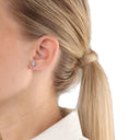 AMOR Ohrring (Ohrstecker) Damen, 925 Silber rhodiniert, Zirkonia weiß, Ansicht 2