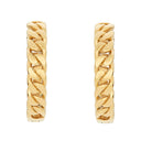 NOELANI women's hoop earrings, stainless steel with gold IP plating, view 5
