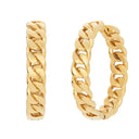 NOELANI women's hoop earrings, stainless steel with gold IP plating, main image