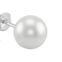 AMOR women's stud earrings, rhodium-plated 925 sterling silver, view 4